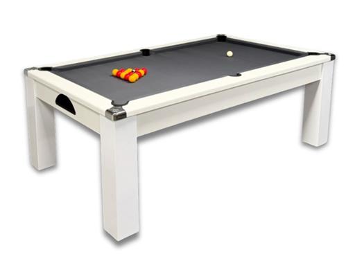 Fusion Outdoor Pool Dining Table: White Finish - 7ft